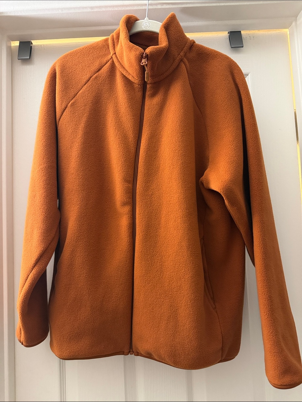 Uniqlo Rust Orange Lightweight Fleece Jacket